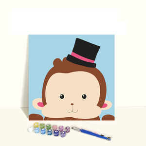 Dessin animé peint à la main pour enfants 20x20cm <span class=keywords><strong>Panda</strong></span> DIY <span class=keywords><strong>peinture</strong></span> numérique <span class=keywords><strong>par</strong></span> numéros pour débutants vente en gros - Product Image 4