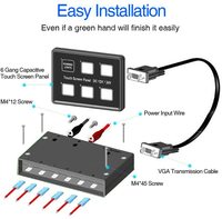 Nouveau panneau de commande tactile 10 boutons avec contrôle par application, boîtier de commande d'éclairage LED 12-24V pour voiture et bateau