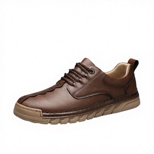 Botas de Trabajo de Media Caña para Hombre, Estilo Británico Retro, Parte Superior de Cuero Genuino, Malla Transpirable, Moda Casual, Tendencia para Primavera - Product Image 2