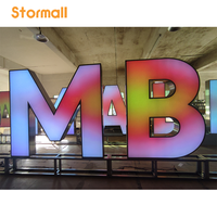Lettres LED 3D Extérieures Personnalisées, Enseigne Publicitaire en Acrylique Illuminée en Acier Inoxydable, Certifiée IP67 CE pour Magasin Commercial