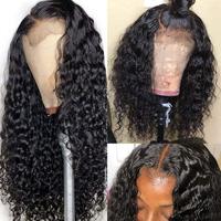 Perruque Ondulée en Gros avec Pointes Épaisses, Perruque Complète en Dentelle 100 % Cheveux Humains, Cheveux Vierge Brésiliens Non Traités