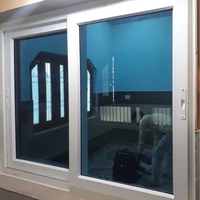 Diseño moderno Ventanas correderas de PVC seguras Casa Seguridad mejorada UPVC Ventana corrediza de balcón