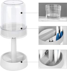 Boîte de rangement pour brosse à dents électrique pour étudiants, ensemble de gobelets pour brosse à dents électrique et bain de bouche pour le comptoir de la salle de bain, pour le brossage des dents - Product Image 3