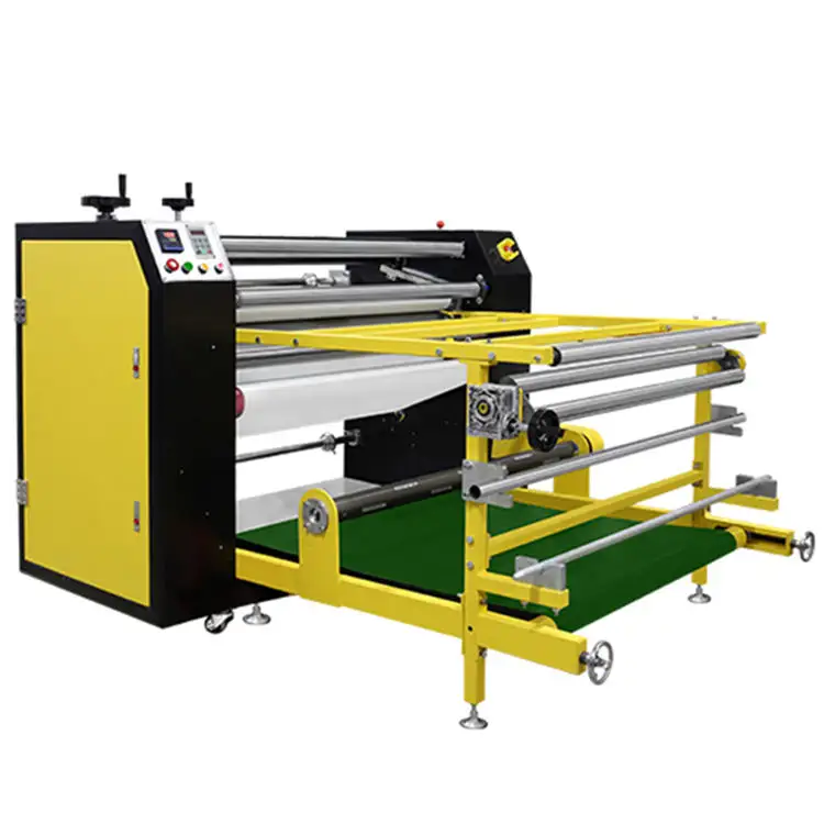 Akıllı kontrol takvim Calandra tekstil otomatik 210mm boya sublime sistemi rulo ısı pres transferi makinesi tedarikçisi