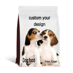 resealable wet pet food packaging bag zipper pet dog food bag with zipper standing pet food packaging mylar zipper pouches