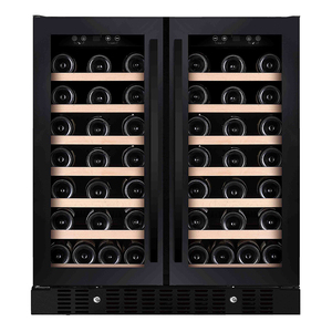 For Commercial Hotel Compressor Wine Cooler Refrigerator 72 Bottles Dual Zone Built-In R600a Cooling System Double Door Wine Fri - Product Image 1