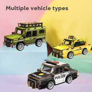 Bằng gỗ 3D lắp ráp xe Câu Đố DIY giáo dục đồ chơi mini ghép hình câu đố cho trẻ em - Product Image 3