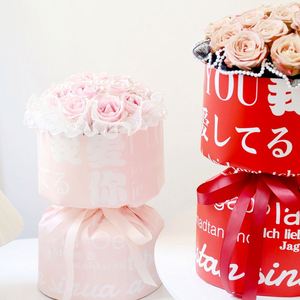 2026 New Bestseller Coated Floral <b>Wrapping</b> <b>Paper</b> 56x56cm Waterproof Packaging Gift 100 Ways to Say I Love You - Product Image 3