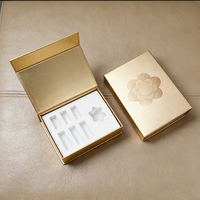 Boîte cadeau cosmétique écologique réutilisable en carton rigide en forme de livre magnétique personnalisée, imperméable, matériaux recyclés, finition mate
