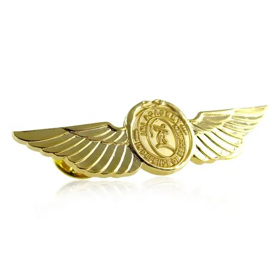 Hoge Kwaliteit Wing Antieke Souvenir Print Logo 3D Luchtvaartmaatschappij Aangepaste Vorm Pin Badge 3D Pins