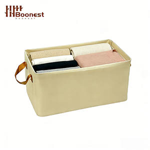 Cesta de Almacenamiento de Tela Personalizada OEM |   Contenedor de Almacenamiento Abierto con Asas |   Organizador de <span class=keywords><strong>Armario</strong></span> Plegable de Gran Capacidad - Product Image 4