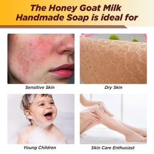 Savon Yoni artisanal au miel et au lait de chèvre Chinaherbs, blanchissant la peau, sans estrogène et sans parabène, pH équilibré, vente en gros pour hommes et femmes - Product Image 2