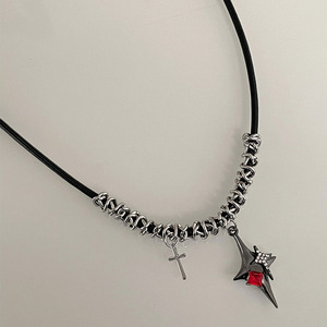 Collana da Donna Personalizzata Stile Hip Hop con Stella e Croce, Accessori di Gioielleria alla Moda - Product Image 5