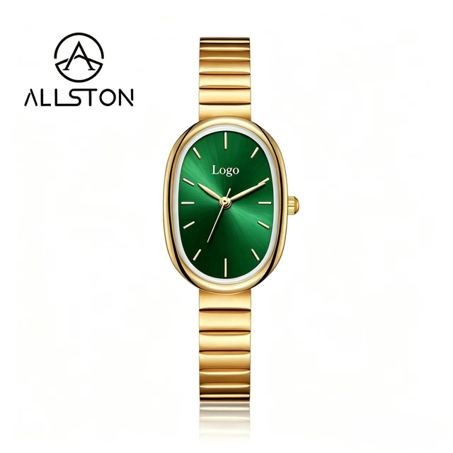 LOW MOQ Customization Various Colors Minimalist Simple Sunshine Design Fashion Luxury Oval Alloy Stainless Steel Quartz Watches