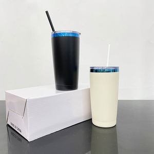 Vaso Térmico Personalizado con Logotipo, 20 oz, Azul Plateado, con Tapa Deslizante, para Bebidas Frías, Apto para Grabado Láser - Product Image 3