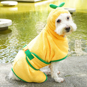 Pumpkin Pet <b>Bathrobe</b> Coral Fleece Absorbent <b>Dog</b> Costume Halloween Outfit For All Seasons - Product Image 4