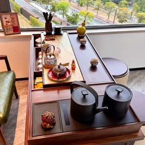 Chinese Zen Tea <b>Table</b> Set Ebony Wood Storage Solid Wood Brewing Tea Cabinet For Living Room Office - Product Image 2