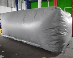 Tente à bulles gonflable en PVC gris sur mesure pour voiture, imprimable, pour le stockage et le stationnement des véhicules - Product Image 1