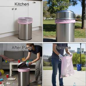 Bolsas de Basura con Cordón, Multiusos, Extra Gruesas, Resistentes a Roturas, Ecológicas, Reciclables, para Oficina, Hogar y Hospital - Product Image 3