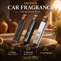 TopOne Diffuseur Parfum Voiture Luxe Bois Noyer Métal Clip Ventilation Élégant Premium Essence Naturelle Chic Luxe