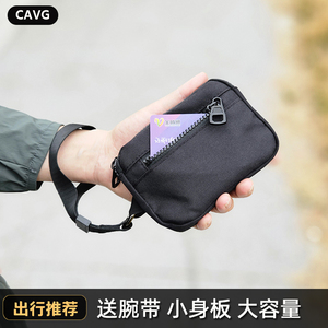 Small Coin Purse With Wrist Strap Black Oxford Cloth Portable Zipper <b>Bag</b> For Everyday Use - Product Image 4
