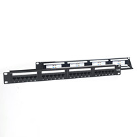 Panel Patch Jaringan 24 Port 48 Port Cat5e Cat6 Keystone UTP FTP Rak Mount Panel