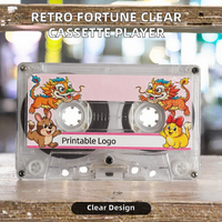 Pemutar Kaset Transparan Retro Pemutar Audio MP3 Radio AM FM Bertenaga USB