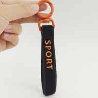 Porte-clés en tissu gaufré personnalisé, cadeau promotionnel, porte-clés personnalisé, résistant, écologique, en polyester, porte-clés tendance