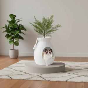 Caja de Arena Inteligente para Gatos, Electrónica, Blanca, Redonda, de Plástico, con Eliminación de Olores, Accesorio para Caja de Arena - Product Image 2