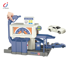 Chengji Ensemble de Scène de Simulation avec Bâtiment de Parking, Jouet Voiture de Course à Lancement par Inertie et Station de Recharge au Gaz Naturel - Product Image 1