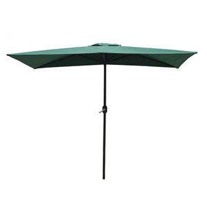 Space <b>Saving</b> 9ft Iron Frame Garden Umbrella Offset Wall Mounted Rectangle Manual Opening for Commercial Cafe Pool Patio - Product Image 1