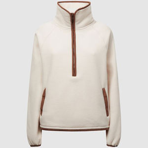 Blank Custom Wholesale Ladies Zipper Hoodies Puff Print <strong>Zip</strong> Neck Hip Hop Stand Collar <strong>Half</strong> <strong>Zip</strong> up Pullover Hoodie <strong>Jumpers</strong> <strong>Women</strong> - Product Image 2