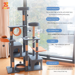 Arbre à chat de luxe en forme de fleur, avec griffoirs et maisons, pour l'escalade, vente en gros d'usine - Product Image 3