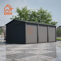 Garage Conteneur Préfabriqué Daxiang Personnalisé 1, 2 ou 3 Voitures avec Appartement Superposé