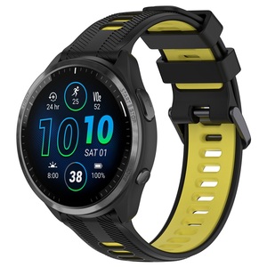 <span class=keywords><strong>Bracelet</strong></span> à boucle en métal noir 22mm pour Garmin <span class=keywords><strong>Forerunner</strong></span> 965 955 945 <span class=keywords><strong>935</strong></span> <span class=keywords><strong>Bracelet</strong></span> de montre en silicone sport bicolore - Product Image 2