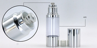 Flacons de parfum en aluminium ABS argentés rechargeables, 100 ml, 120 ml, pompe de traitement, pompe sans air, pompe sans air pour cosmétiques, pour les soins de la peau