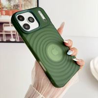 Coque de téléphone antichoc QY en TPU translucide coloré, style Ins, finition pulvérisée, motif ondulé pour 18/18 Pro/18 Pro Max