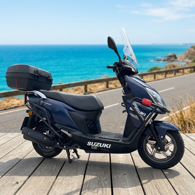 The 22-year-old UY125cc Scooter Equipped with the New Super Core Engine Is Fuel-efficient, Quiet, and Offers a Comfortable Ride.