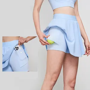 Wholesale OEM Sports Fitness Sports Shorts Golf Skirts Pants Athletic Workout Clothes Gym Pleated Tennis Skirt With Pocket