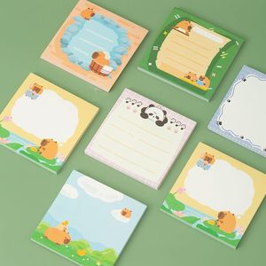 Notes autocollantes en papier à motif de dessin animé, bloc-notes non adhésif, mignon et portable pour un usage quotidien - Product Image 1