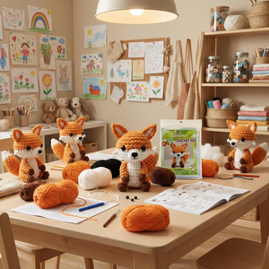 Kit de Ganchillo de <span class=keywords><strong>Zorro</strong></span>, Animal del Bosque, Manualidades Hechas a Mano, Juego de Agujas de Ganchillo con Hilo Cálido para Niños, Regalo Temático de Otoño, Juguetes para Niños, Gran Venta - Product Image 4