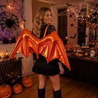 Ballons en aluminium en forme d'ailes de chauve-souris de 45 pouces pour décorations de fête d'Halloween en extérieur, avec ballons en forme d'ailes et accessoires de costume de vampire