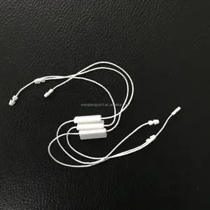 Preço Pendurar Tags Atacado Acessórios De Vestuário Personalizado Em Relevo Marca Nylon Pendurar Tag Cord Plastic Seal String