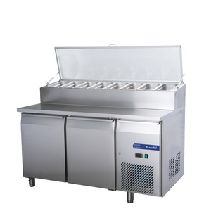 Pizza Casa 2 Porte Ventola di Raffreddamento Pizza Prep Stazione/Pizza Frigorifero Da Tavolo