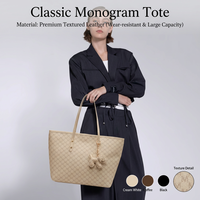 Sac fourre-tout grande capacité tendance alphabet 2026 pour femme, sac bandoulière mode, vente directe usine