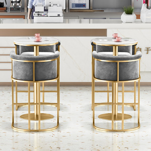<span class=keywords><strong>Chaise</strong></span> <span class=keywords><strong>de</strong></span> <span class=keywords><strong>Bar</strong></span> moderne Simple <span class=keywords><strong>de</strong></span> Style nordique avec tabouret haut à cadre en métal en fer populaire à manger pour l'extérieur <span class=keywords><strong>de</strong></span> la cuisine extérieure à la maison - Product Image 4