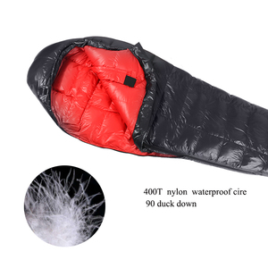 Sac de couchage en duvet pour temps froid E-RIKE -20°C, imperméable, type momie, ultraléger, en duvet de canard, pour le camping - Product Image 4
