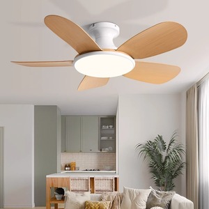 <b>Ceiling</b> <b>Fan</b> Light With Led Fixed Blade Flush Mount For Living Room Dining Room Bedroom 220V 15-30 Sqm Irradiation Area - Product Image 1