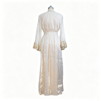 Ensemble robe longue et tunique décontractée deux pièces, motif à pois, broderie riche, écologique et tendance, idéal pour les vacances et la maison
