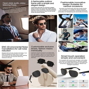 Gafas Inteligentes W100 Estilo Piloto para Exteriores con IA, Traductor <span class=keywords><strong>de</strong></span> 163 Idiomas, Gafas <span class=keywords><strong>de</strong></span> Sol Inteligentes W100C - Product Image 5